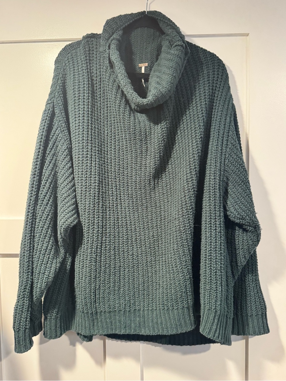 Free People Oversized Cowl Neck Sweater - Green